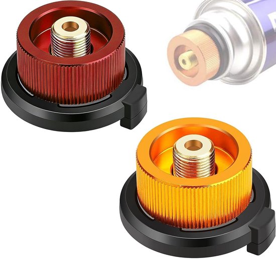 Gaspatroon Adapter - 2 stuks - Universele Verbinding voor Kamperen - Camping Gasadapter - Branders en Butaan Gasflessen - voor Buiten en Kamperen