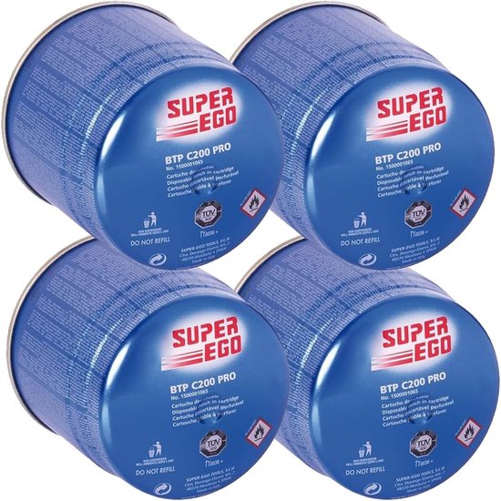 Gaspatroon Set - Butaan Cans - Kamperen Koken - Zelfdichtend Ventiel - 190 gram per stuk