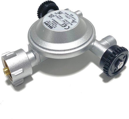 Gasregelaar 1kg/h - Drukregelaar Caravan - Mobiele Gasapparaten - Twee Uitgangen - 29 mbar van Merkloos