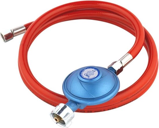 Gasregelaar 50 mbar met slang van 150 cm - Drukregelaar voor butaan- of propaangasflessen van Cadac