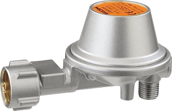 Gasregelaar - Drukregelaar - Gasapparaten - 90 graden uitgang - 50 mbar 08 kg/h