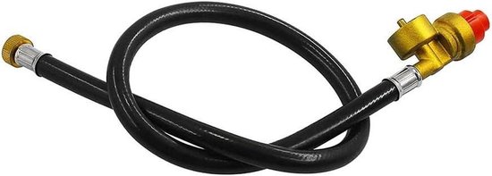 Gasregelaar met slang - Adapter set - Kamperen buiten koken - Converteert naar kleine fles - 26 inch slang