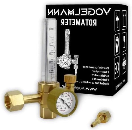 Gasregelaar Rotameter - Argon CO2 Meter - Gasdruk Regelen - Voor Argon CO2 - 50 x 30 x 30 cm