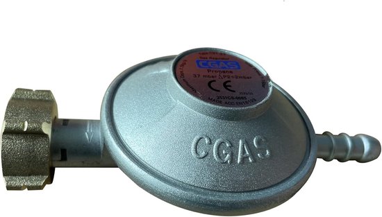 Gasregulator met slang - W21.8 x 1/14 inch - Geschikt voor 13 kg gasflessen - Ideaal voor vuurkorven - ShopVlot