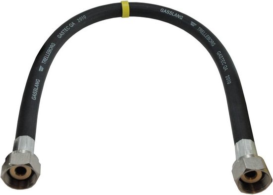 Gasslang compleet - Rubber - 80cm - Zwart van Gimeg