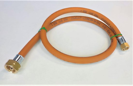 Gasslang Propaan Butaan 100 cm - 30 Bar - 3/8 Inch Aansluiting voor Barbecue en Camping van Merkloos