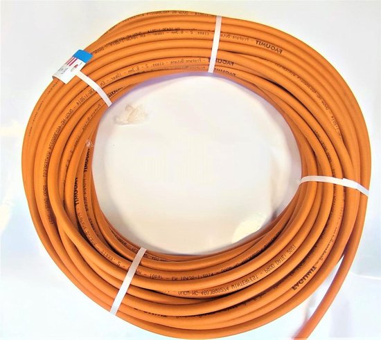 Gasslang Propaan Butaan - Flexibele Gasslang - Camping Koken - Niet Knellend - 100 cm - Oranje