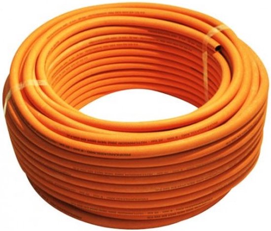 Gasslang Propaanslang rol / 25mtr - 8mm inwedig - Oranje 2022 opdruk van Duchell