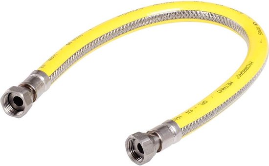 Gasslang RVS Flex - Flexibele Gasslang - Apparaat Aansluiting - Levenslange Duurzaamheid - 50cm 1/2 Duims