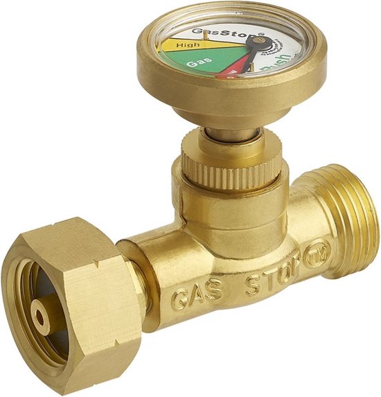 GasStop Gasfleszekering - Automatische Gasfleszekering - Noodafsluiter voor Propaangasfles – EFV - 100% propaan gas afsluiter - Automatische Noodafsluiter - G5 (DIN) aansluiting – Geschikt voor Nederland en België van Merkloos
