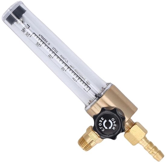 Gasstroommeter - Vlotterbal meter - Industriële meting - Nauwkeurige regeling - 1-25L - Zilver