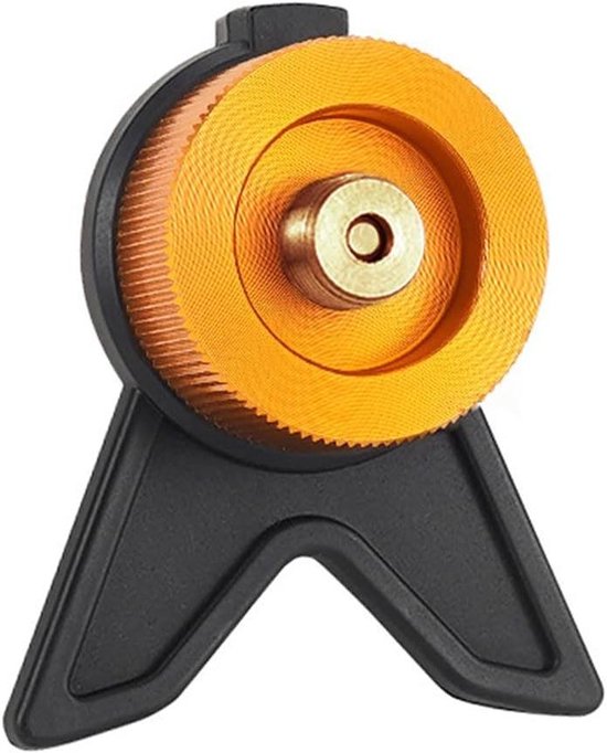 Gastank Adapter - Navulgereedschap Oven - Outdoor Koken - Zelfdichtend Lekvrij - 7 x 6 x 4 cm - Geel