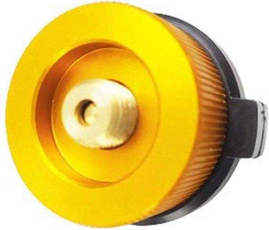 Gastank Converter - Gas Adapter Camp - Outdoor Koken - Snelle Connectie - 35 x 30 mm - Oranje
