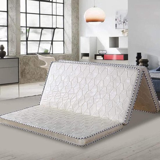 Gastenbed Matras - Vloermatras Opvouwbaar - Comfortabel Slapen - Natuurlijke Kokosvezel - 90x190cm - Natuurlijk