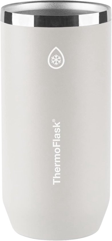 Geïsoleerde Blik Koeler - Beker Houder - Dranken Koel Houden - 2-in-1 Functie - 16 Ounce - Ultiem Grijs