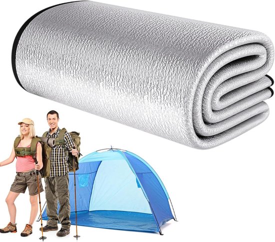 Geïsoleerde Campingmat - Slaapmat Picknickkleed - Outdoor Kamperen - Dubbelzijdige Aluminiumfolie - 90 x 200 cm - Bordeaux