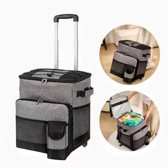 Geïsoleerde doos - Trolleykoeltas - Grote capaciteit - Trolleykoeltas - Picknicktas - Koelbox van Maple Leaf Bags