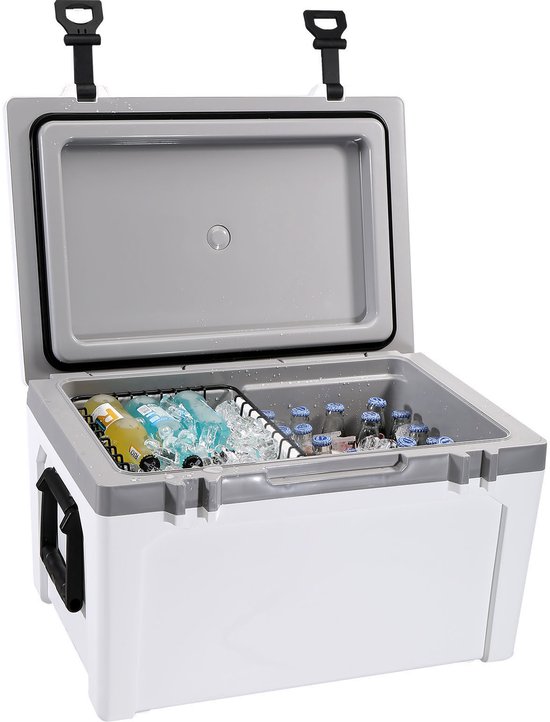 Geïsoleerde draagbare koelbox, 52 qt, heavy duty 50 can koelbox voor kamperen, strand, picknicks, reizen, houdt ijs voor 6 dagen van Merkloos