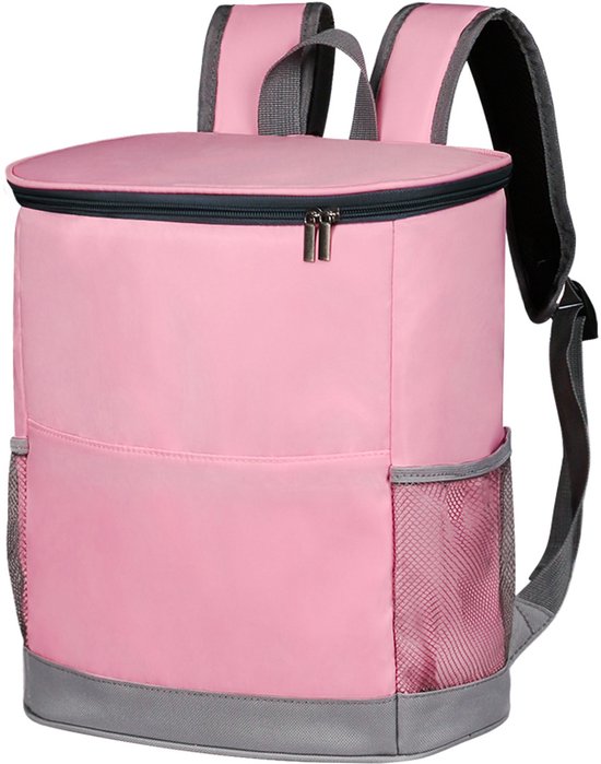 Geïsoleerde en lekvrije rugzak, zacht en draagbaar, geschikt voor strand en kamperen, unisex lunchrugzak - roze van Merkloos