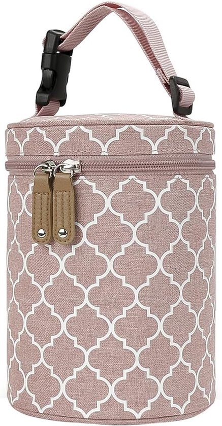 Geïsoleerde fleszak moedermelkkoeler - Roze 14cm x 19cm - Draagbaar en multifunctioneel - Houdt melk op temperatuur - ShopVlot