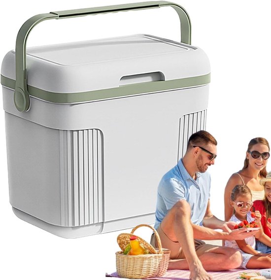 Geïsoleerde Koelbox - Draagbare Campingkoelkast - Buitenavonturen - 48 Uur Koelcapaciteit - 10 Liter - Wit