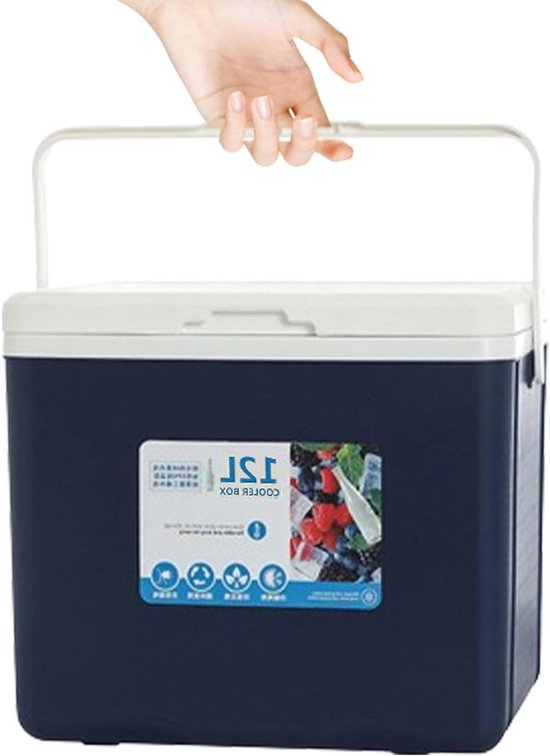 Geïsoleerde koelbox - Opbergdoos - Outdoor avonturen - Warmte en koude isolatie - 12 liter - Blauw