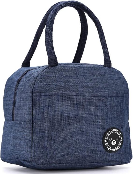 Geïsoleerde Koeltas - 4 liter - Lunchtas voor koude en warme gerechten en dranken - blauw van Merkloos