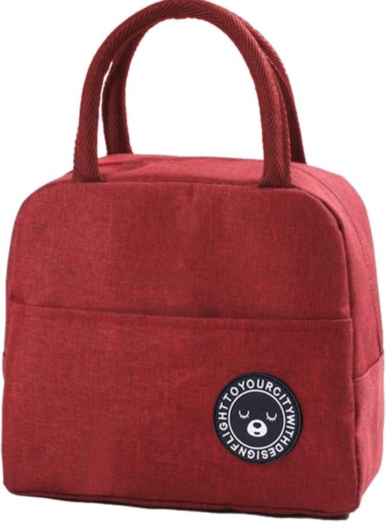 Geïsoleerde Koeltas - 6 liter - Lunchtas voor koude en warme gerechten en dranken - rood Oxford stof van Leifheit