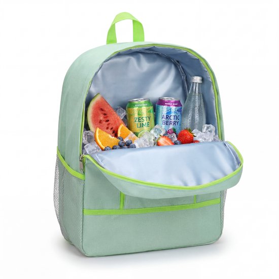Geisoleerde Koeltas Backpack - Koeltas Rugzak 19L - Stijlvolle Koelrugzak - Compacte Lunchtas Gekoeld - Lunchtas - Lichtgewichte Cooler Bag - Thermotas - Coolerbag - Koel Tas voor Dames en Heren - Thermo Tas Volwassenen & Kind - Groen - Löwenthal