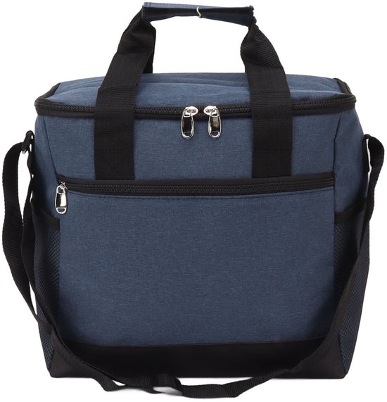 Geïsoleerde koeltas - Geïsoleerde lunchtas - Opvouwbare koeltas - 15L - Grote inhoud - Geïsoleerd en lekvrij - Voedselbewaartas - Perfect voor strandpicknicks, kamperen en barbecues - Blauw van Gepard.