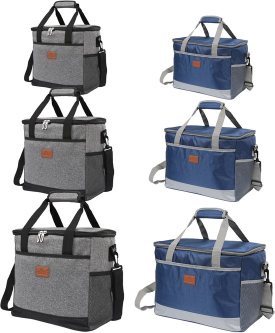 Geïsoleerde Koeltas - Koeltassen - Koeltas Lunch - 4 Laags Geïsoleerde Koeltas - Lunchtas - Waterdicht en vuilafstotend - 25 liter - Grijs van Merkloos