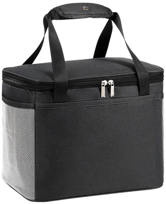 Geïsoleerde Koeltas - Koeltassen - Lunchtas - 30x20x26 cm - 18 Liter - Zwart - 3 Laags - Geïsoleerde Koeltassen - Picknicktas - Handvat Riem - Lekvrij en Waterdicht - voor Kantoor, Camping, Picknick, Reizen - Thermotas voor Levensmiddelentransport van Merkloos