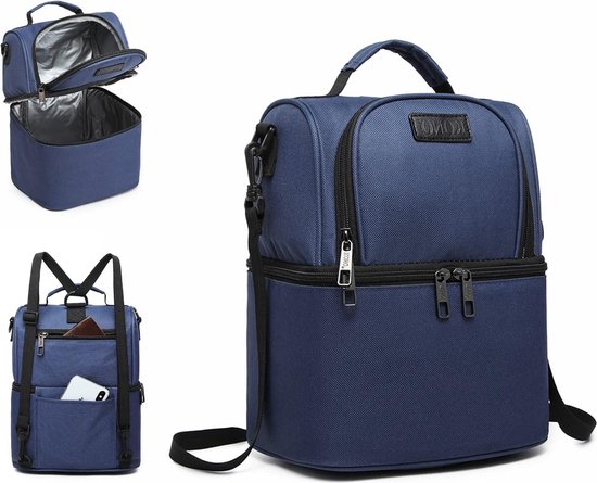 Geïsoleerde Koeltas Rugzak 10L - Lunchtas voor Mannen Vrouwen - Werk Strand Picknick Sport Camping BBQ - Blauw. van Floweworld