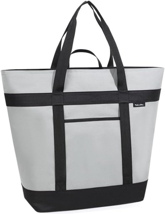 Geïsoleerde Koeltas - Zachte Koelbox - Picknick en Reizen - Lekvrij en Gemakkelijk - 40 Liter Capaciteit - Grijs