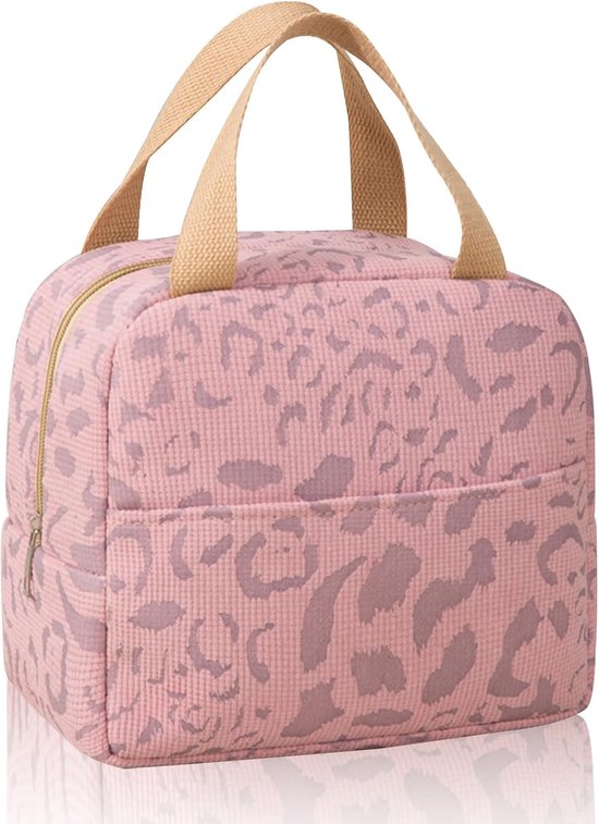 Geïsoleerde lunchbox - mooie koeltas voor dames - praktische koeltas voor kindermaaltijden - geïsoleerde lunchtas - voor school, kantoor, werk, strand, picknick - roze van Jento