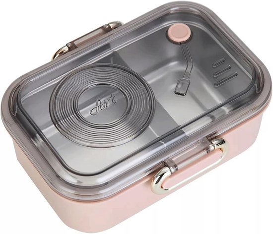 Geïsoleerde Lunchbox - Thermos Lunchtrommel - Voedsel Warm Houden - Roestvrij Staal Binnenkant - Eff eenkleurig