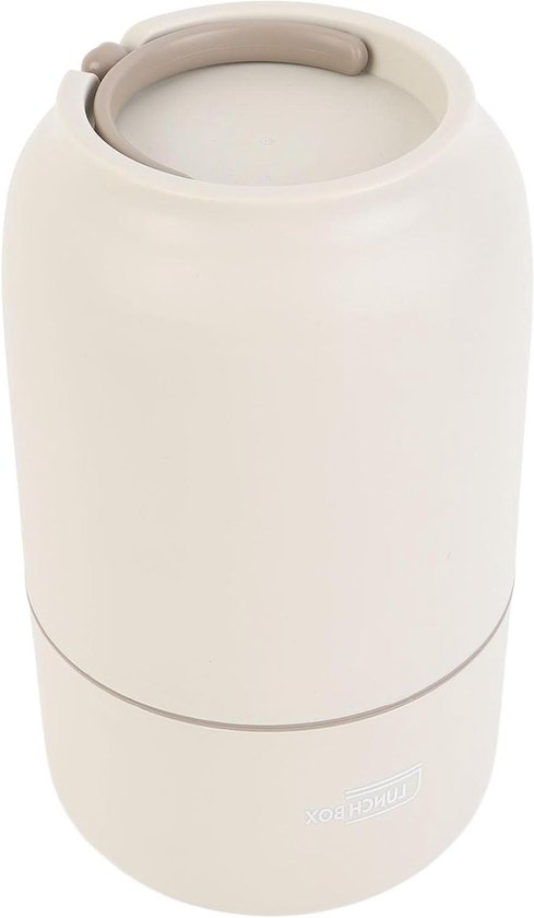 Geïsoleerde Lunchbox - Voedselcontainer Thermos - Warme Maaltijden Meenemen - Roestvrijstalen Dubbellaags - 2200 cc - Beige
