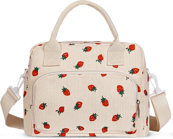 Geïsoleerde lunchtas 10,7 liter - Draagbare picknicktas met verstelbare schouderriem - Opvouwbare lunchbox voor werk, school en reizen van Merkloos