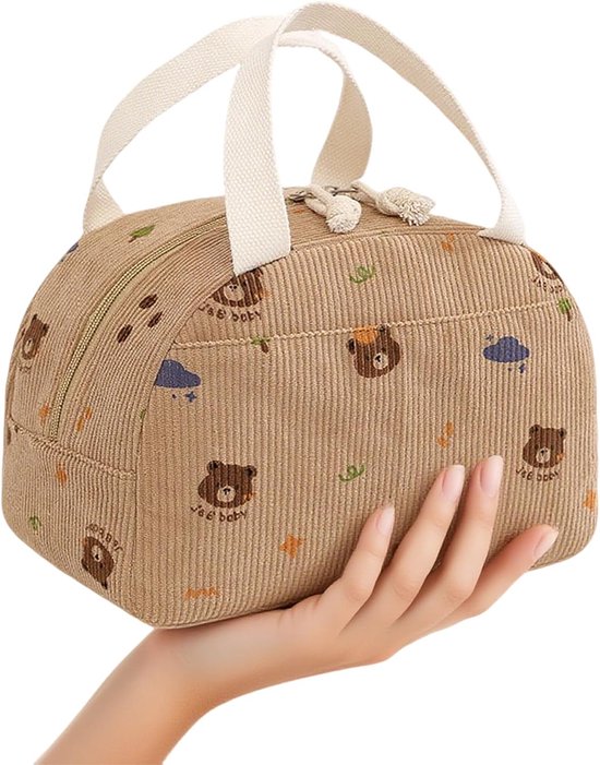 Geïsoleerde lunchtas - 6,5 L Geïsoleerde lunchtas - Draagbare geïsoleerde lunchtas - Opvouwbare geïsoleerde lunchtas met berenontwerp voor school, kantoor, strand en camping van Gadgy