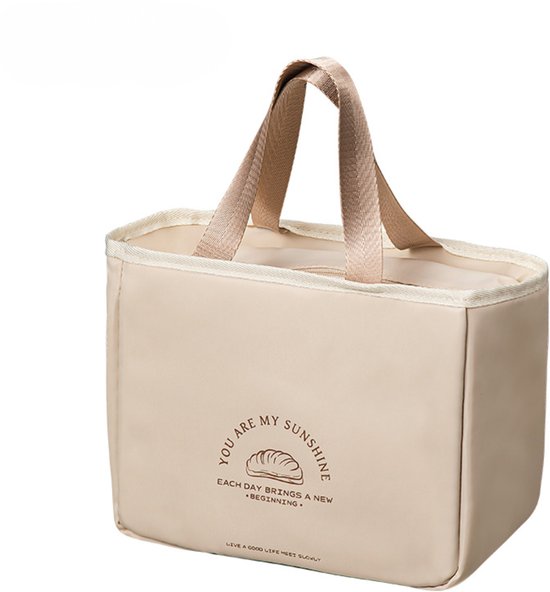 Geïsoleerde Lunchtas 7L - Waterdichte Koeltas voor Werk, School, Picknick - Dames & Heren - Khaki