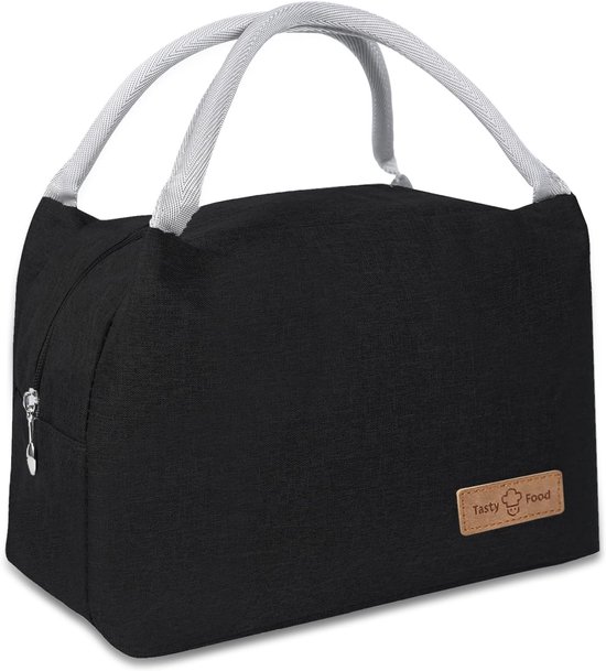Geïsoleerde lunchtas - Lunchtas - draagtas - bento tas - Oxfordstof - zwart van Lifetools