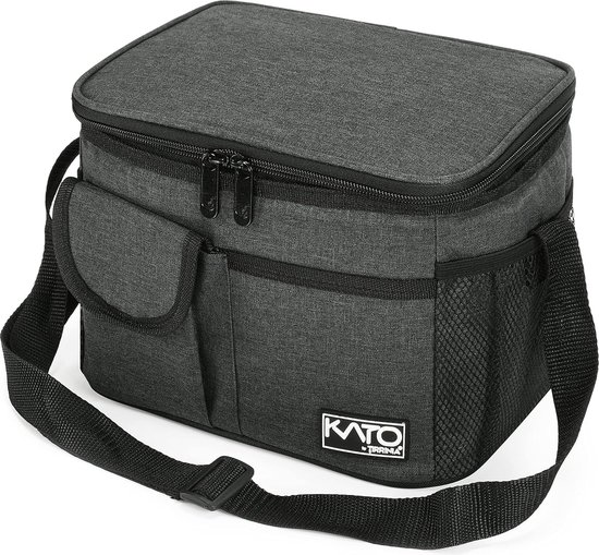 Geïsoleerde lunchtas voor heren, 7,8 l, isoleertas voor eten, koeltas, lunchtas, klein, lunchtas, thermotas, voor werk, kantoor, picknick, houtskool van Prowelxit