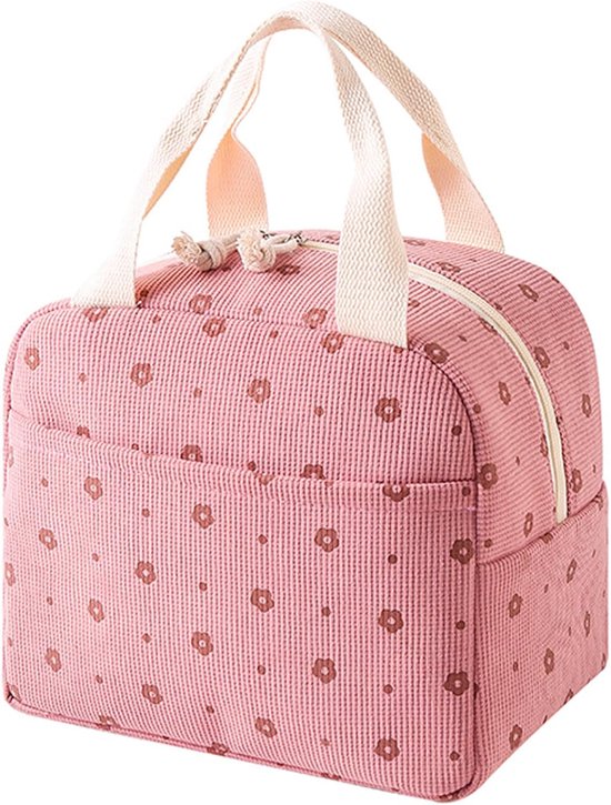 Geïsoleerde lunchtas voor vrouwen - roze koeltas lunchbox voor werk en school van FlowFly