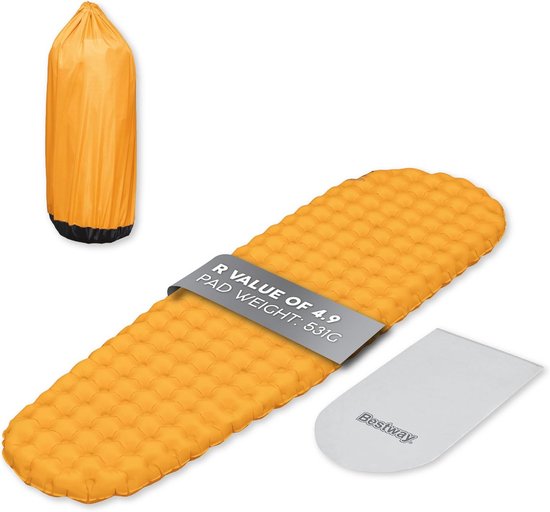Geïsoleerde mummie slaapmat 72 inch x 20 inch x 3 inch - Comfortabele campingmat van Merkloos