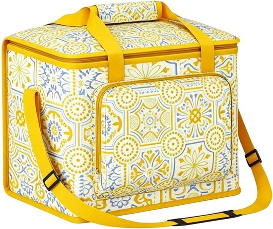 Geïsoleerde Picknickmand - Koeltas Transportbox - Eten Koel Houden - Waterdicht Met Rits - 35 x 25 x 6 cm
