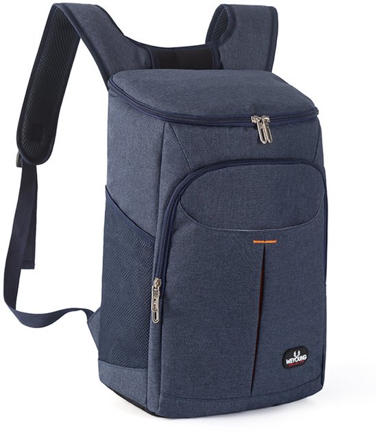 Geïsoleerde picknickrugzak - Grote, waterdichte en verkoelende rugzak - 23L - Lekvrije picknicktas, geschikt voor kamperen, picknicken, barbecueën, reizen en buitenactiviteiten - Cyaan van Merkloos