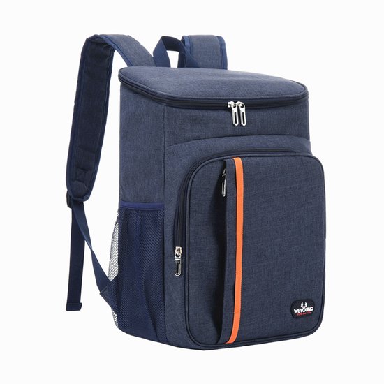 Geïsoleerde picknickrugzak - Waterdichte en verkoelende rugzak met grote inhoud - 23 l - Lekvrije picknicktas - Geschikt voor kamperen, picknicks, barbecues, reizen en buitenactiviteiten - Klassieke stijl - Cyaan