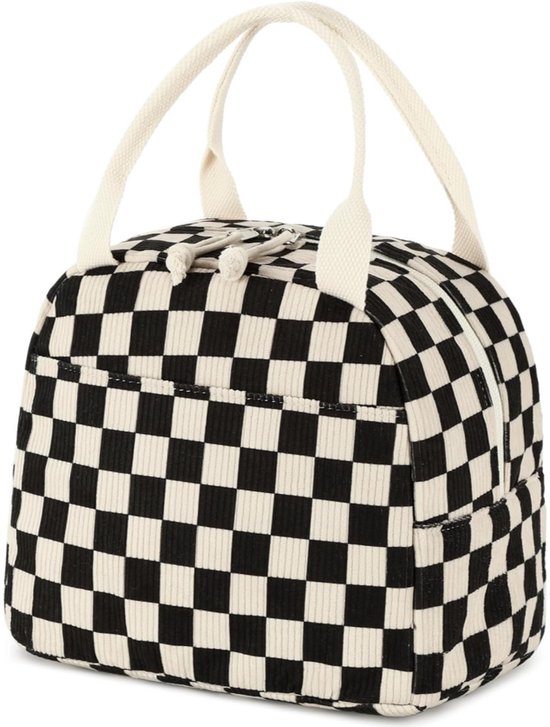 Geïsoleerde tas – koeltas - lunchtas dames - Lunchtas voor dames – Lunchtote – Thermische koeltas – Herbruikbare lunchtas met grote inhoud – Zwart van Merkloos