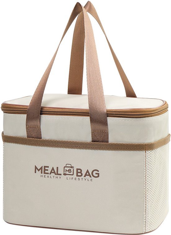 Geïsoleerde tas - Lunchtas - All Seasons draagbare geïsoleerde tas - Lunchbox - Off-White van Merkloos