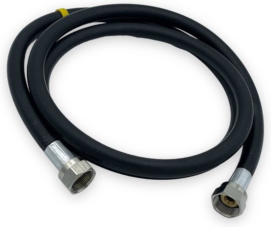 GEKEURDE GASSLANG - 1.50 METER - RUBBER - 2 X M24 - VOOR GASCOMFOORT van Gimeg